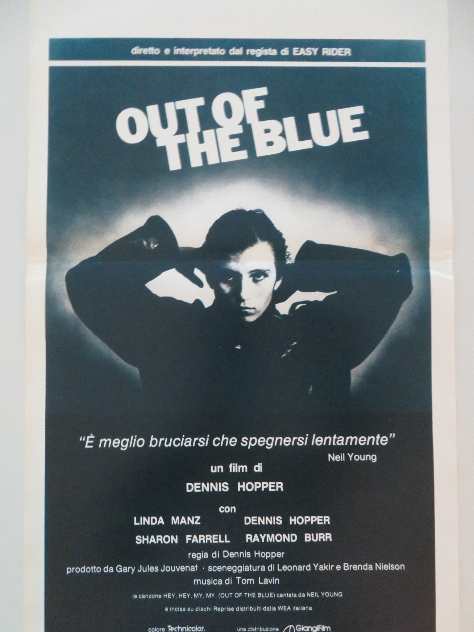 OUT OF THE BLUE ITALIAN LOCANDINA POSTER DENNIS HOPPER LINDA MANZ 1982 Movie posters