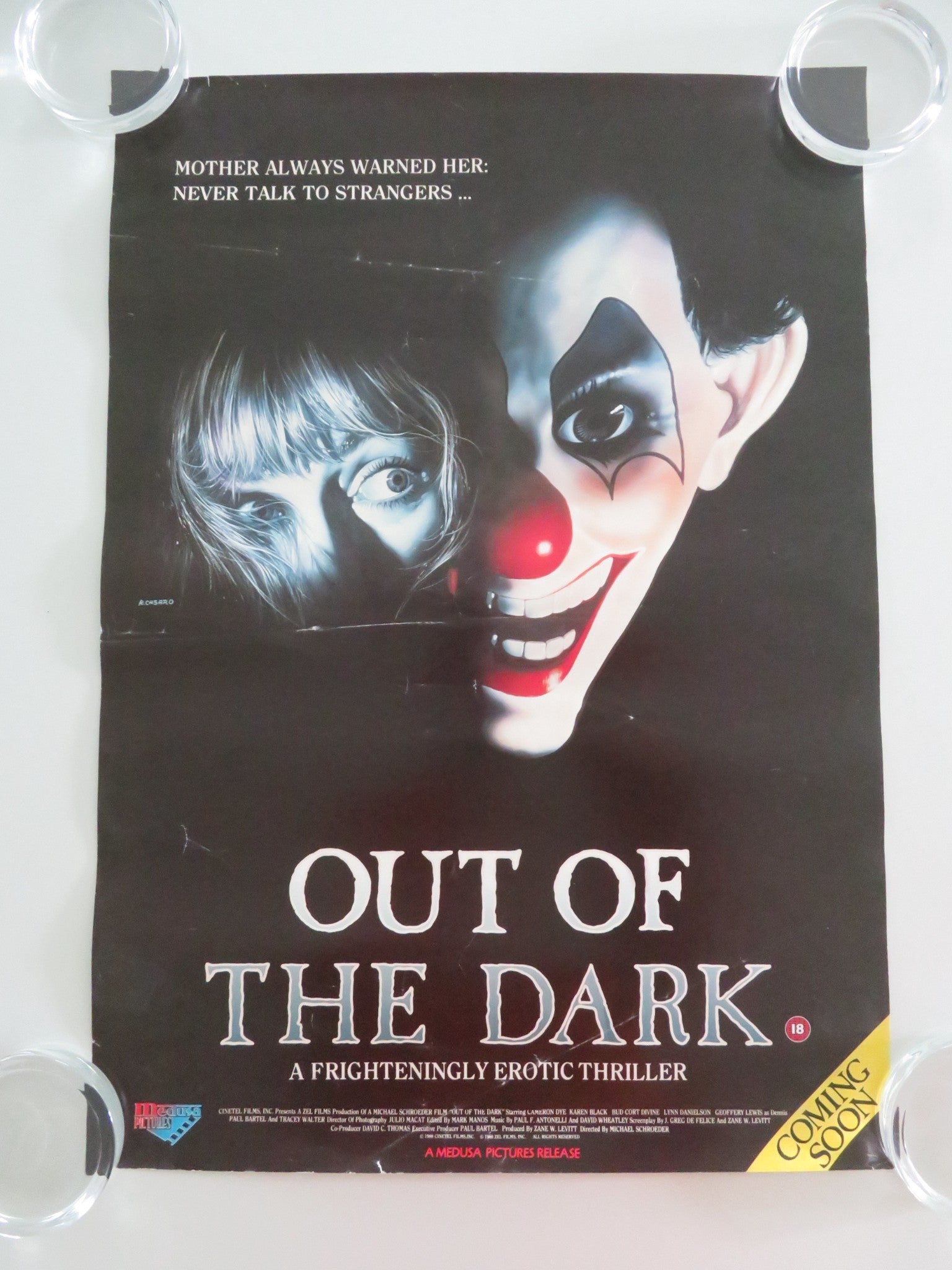 OUT OF THE DARK ROLLED POSTER KAREN LORRE KAREN BLACK 1988 Movie posters