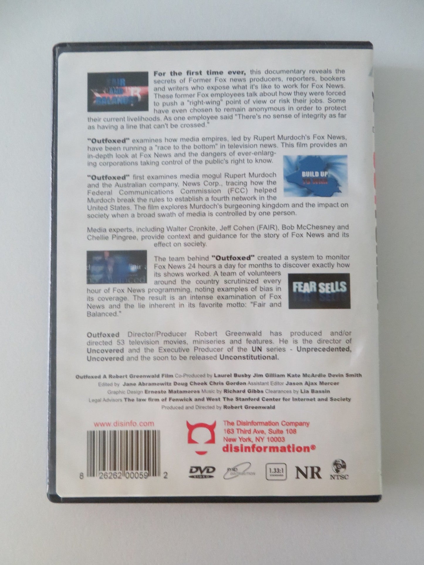 OUTFOXED: RUPERT MURDOCH'S WAR ON JOURNALISM (DVD) DOUGLAS CHEEK 2004 REGION 0 Movie posters