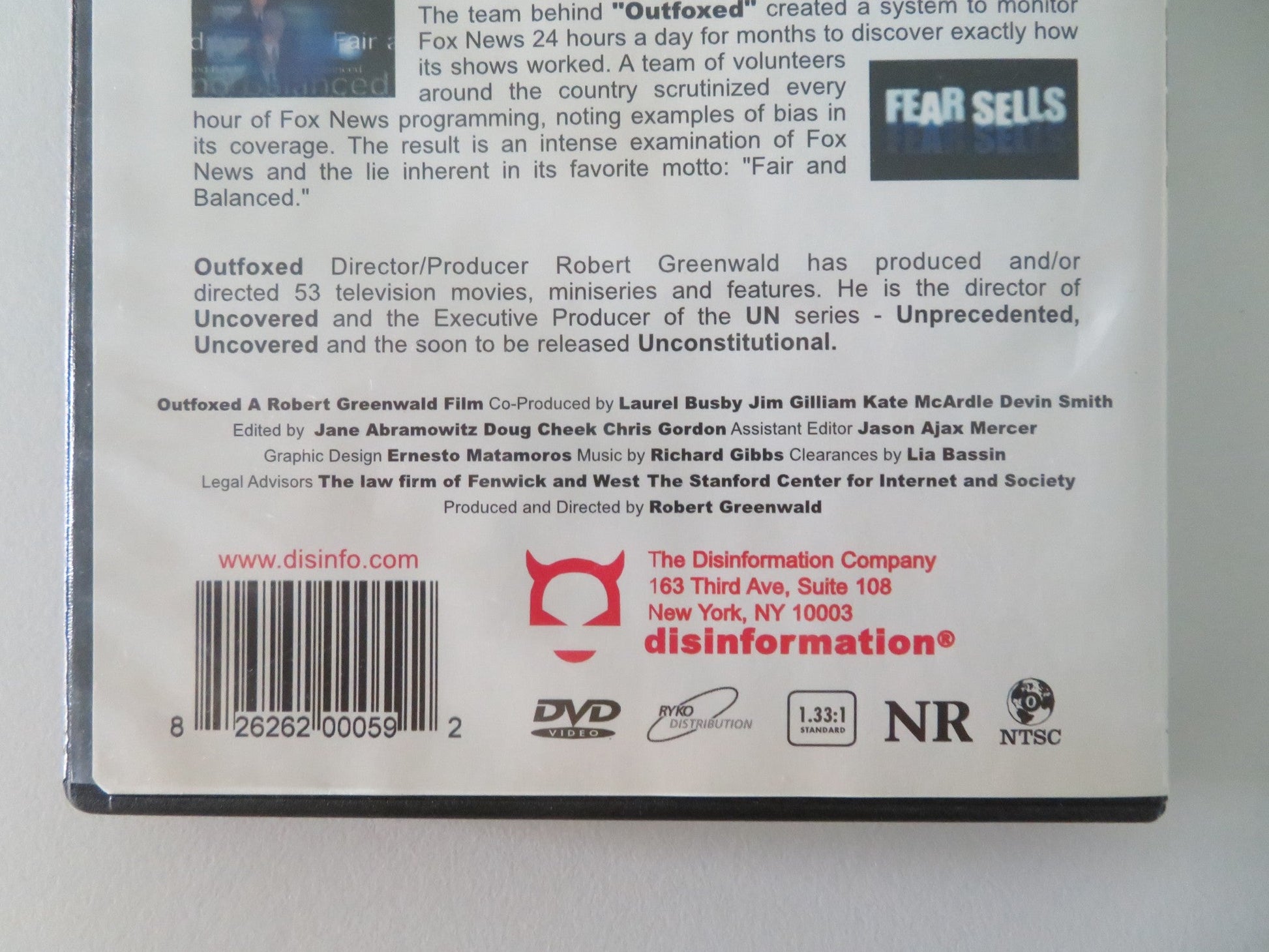 OUTFOXED: RUPERT MURDOCH'S WAR ON JOURNALISM (DVD) DOUGLAS CHEEK 2004 REGION 0 Movie posters