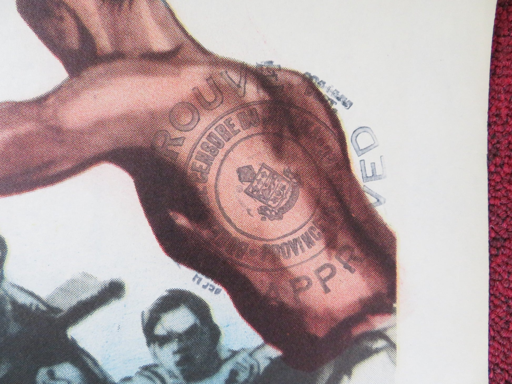 OUTPOST IN MALAYA FOLDED US ONE SHEET POSTER CLAUDETTE COLBERT JACK HAWKINS 1952 Rendezvous Cinema Movie posters