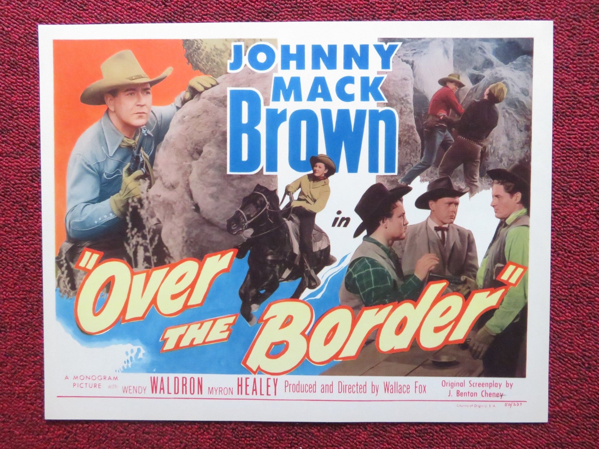 OVER THE BORDER US LOBBY CARD FULL SET JOHNNY MACK BROWN WENDY WALDRON 1950 Rendezvous Cinema Movie posters