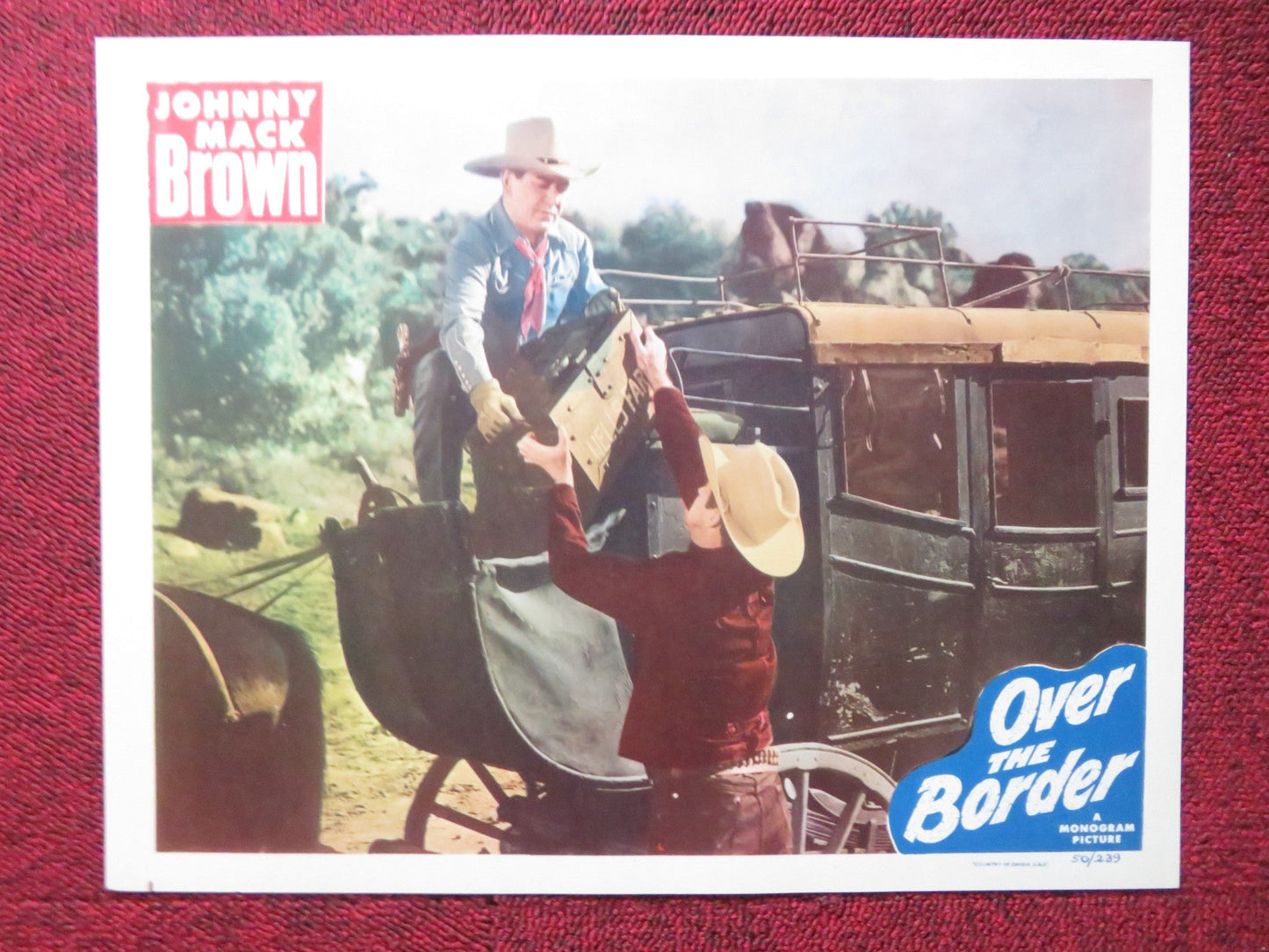OVER THE BORDER US LOBBY CARD FULL SET JOHNNY MACK BROWN WENDY WALDRON 1950 Rendezvous Cinema Movie posters