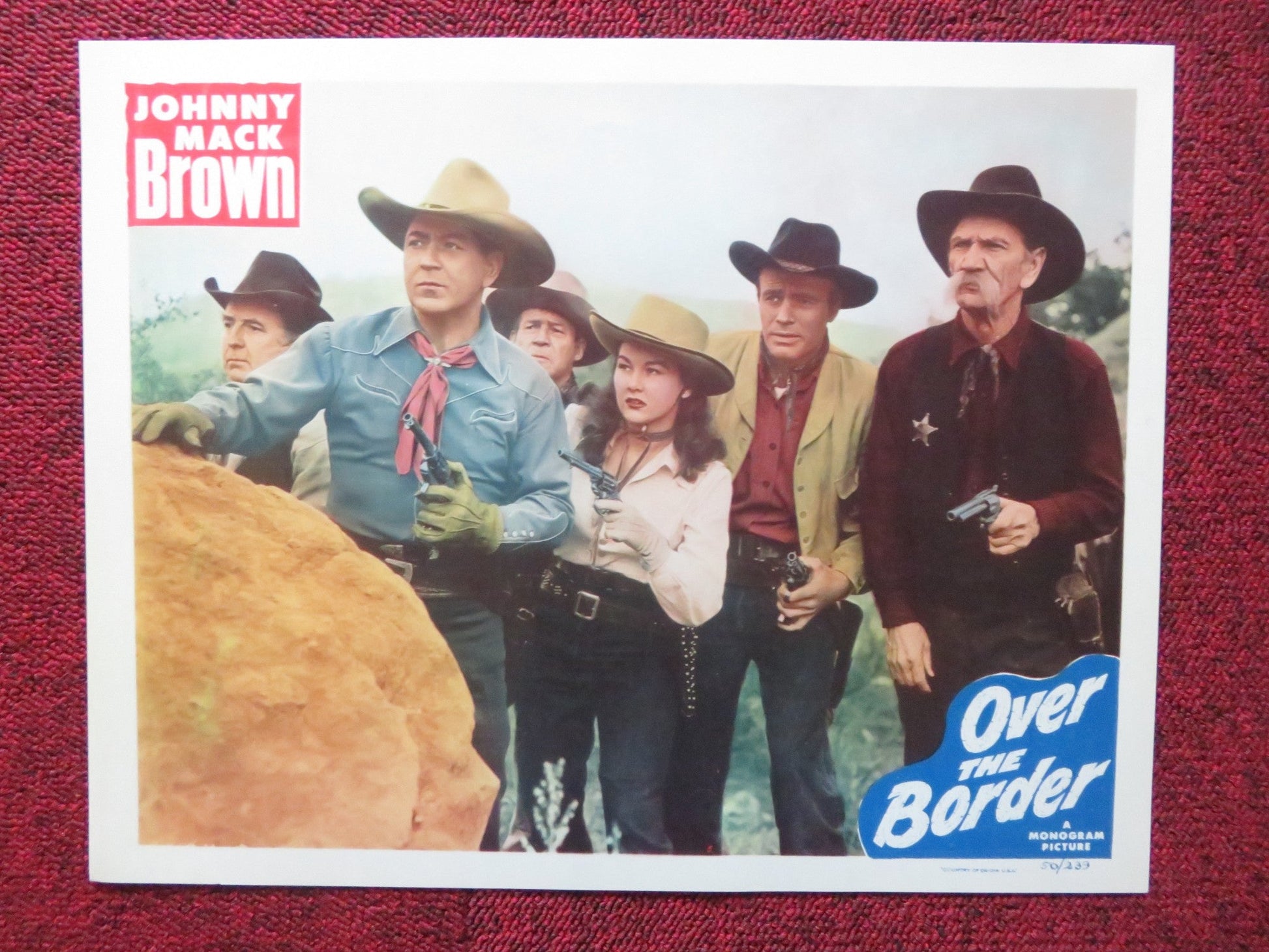 OVER THE BORDER US LOBBY CARD FULL SET JOHNNY MACK BROWN WENDY WALDRON 1950 Rendezvous Cinema Movie posters