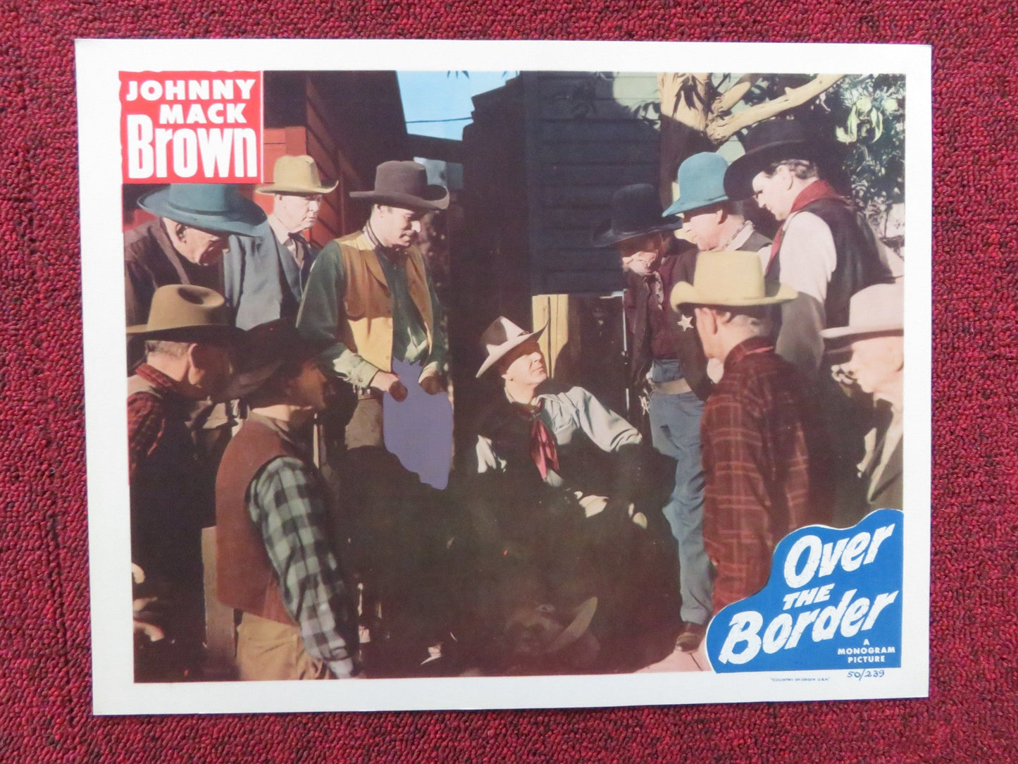 OVER THE BORDER US LOBBY CARD FULL SET JOHNNY MACK BROWN WENDY WALDRON 1950 Rendezvous Cinema Movie posters
