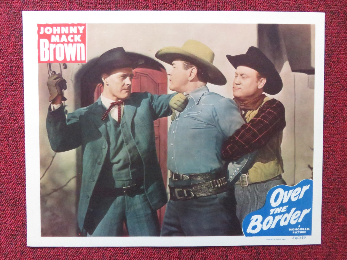 OVER THE BORDER US LOBBY CARD FULL SET JOHNNY MACK BROWN WENDY WALDRON 1950 Rendezvous Cinema Movie posters