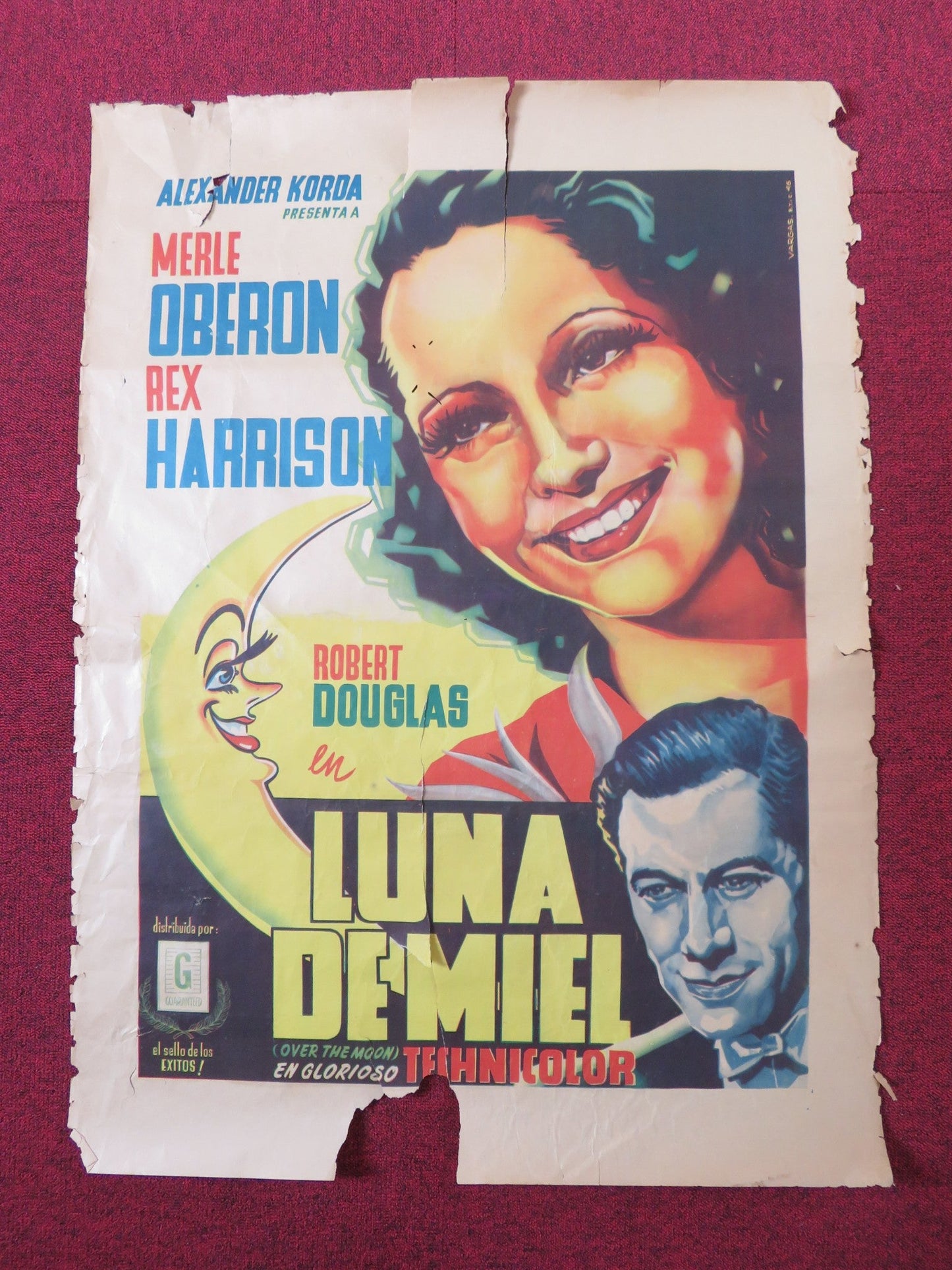 OVER THE MOON SPANISH POSTER MERLE OBERON REX HARRISON Rendezvous Cinema Movie posters