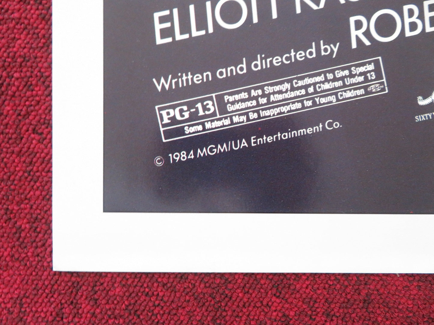 OXFORD BLUES FOLDED US ONE SHEET POSTER ROB LOWE ALLY SHEEDY 1984 Movie posters