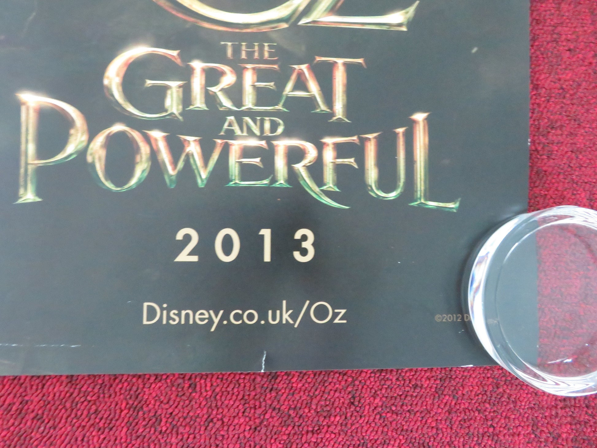Oz the Great and Powerful UK Quad Rolled Poster James Franco Mila Kunis 2013 Movie posters