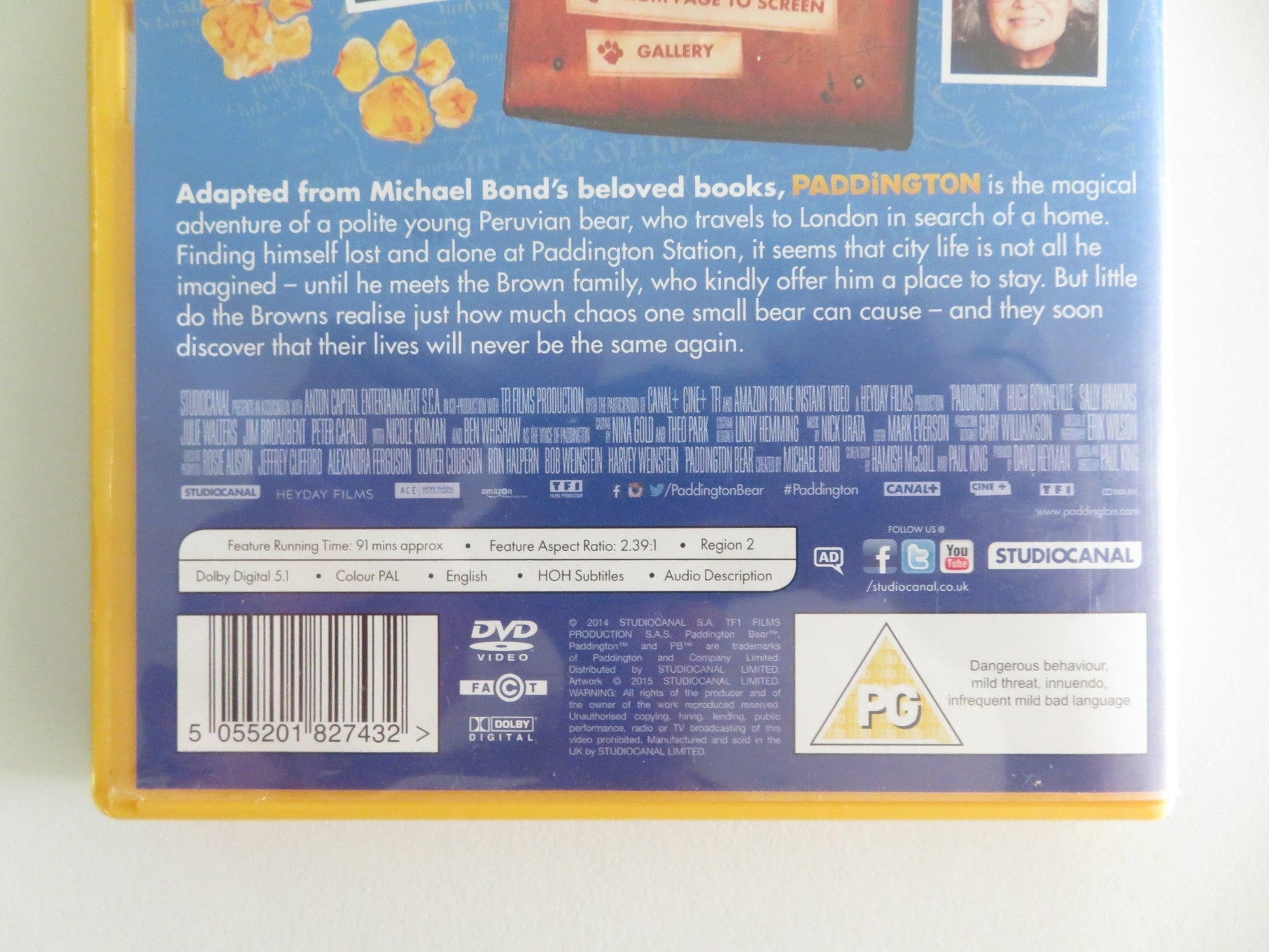 PADDINGTON - B (DVD) BEN WHISHAW SALLY HAWKINS 2014 REGION 2 Movie posters