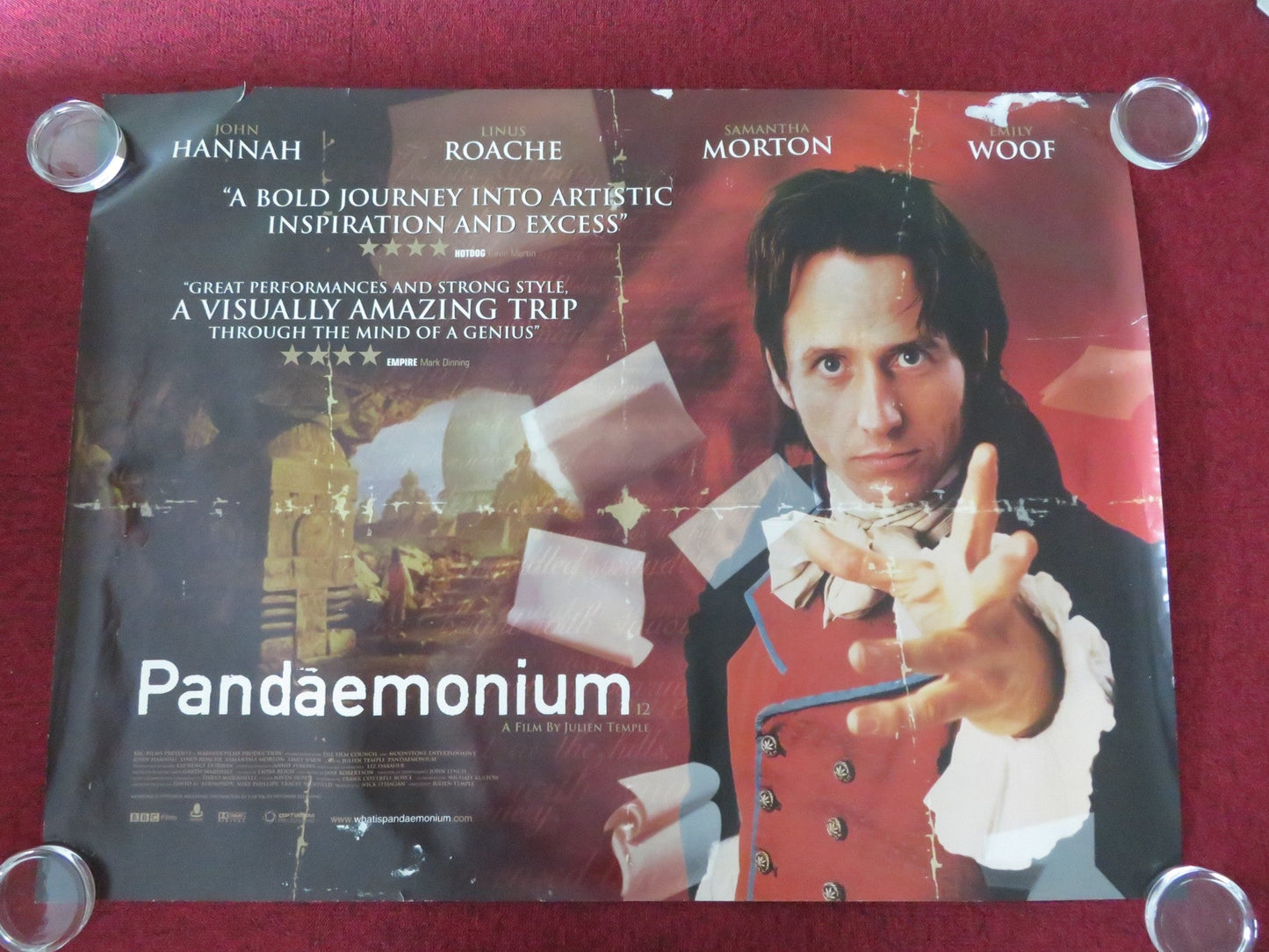 PANDAEMONIUM UK QUAD ROLLED POSTER LINUS ROACHE JOHN HANNAH SAMANTHA MORTON 2000 Movie posters
