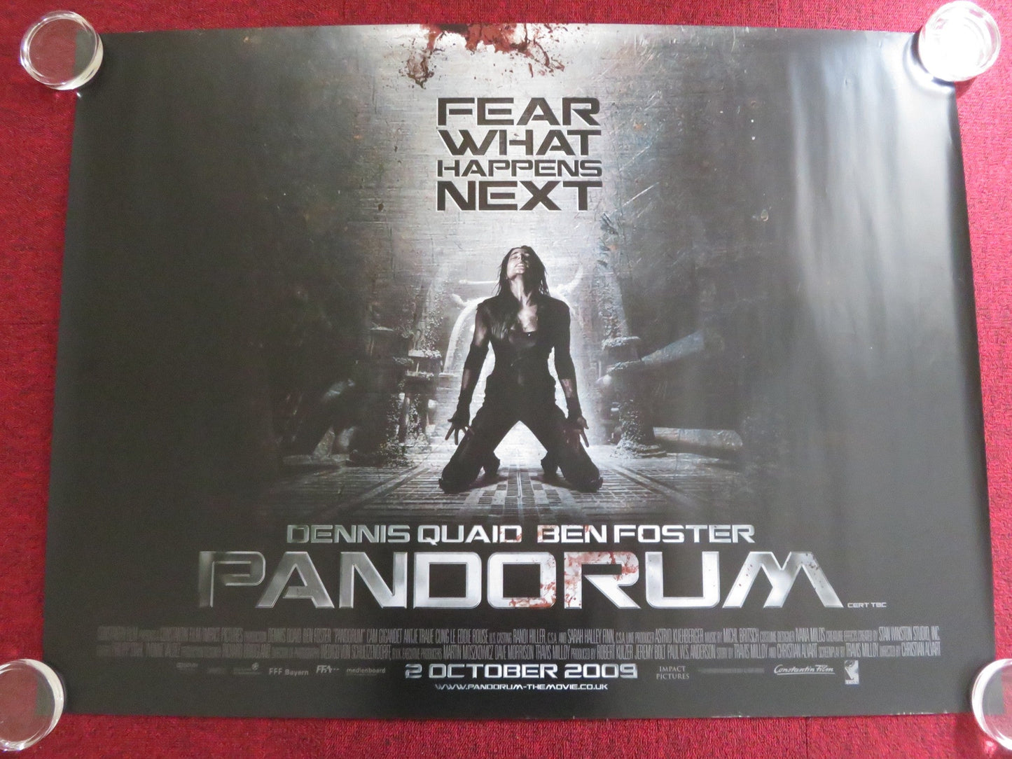PANDORUM UK QUAD ROLLED POSTER DENNIS QUAID BEN FOSTER 2009 Rendezvous Cinema Movie posters