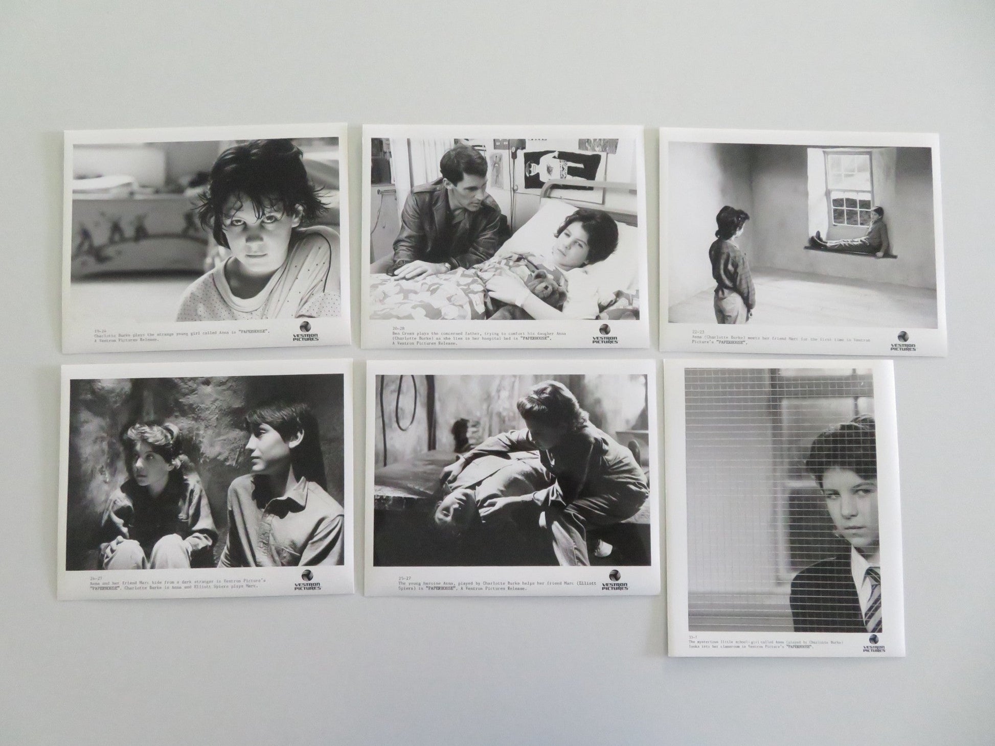 PAPERHOUSE - A MOVIE STILL PHOTO LOT OF 6 CHARLOTTE BURKE ELLIOTT SPIERS 1988 Movie posters