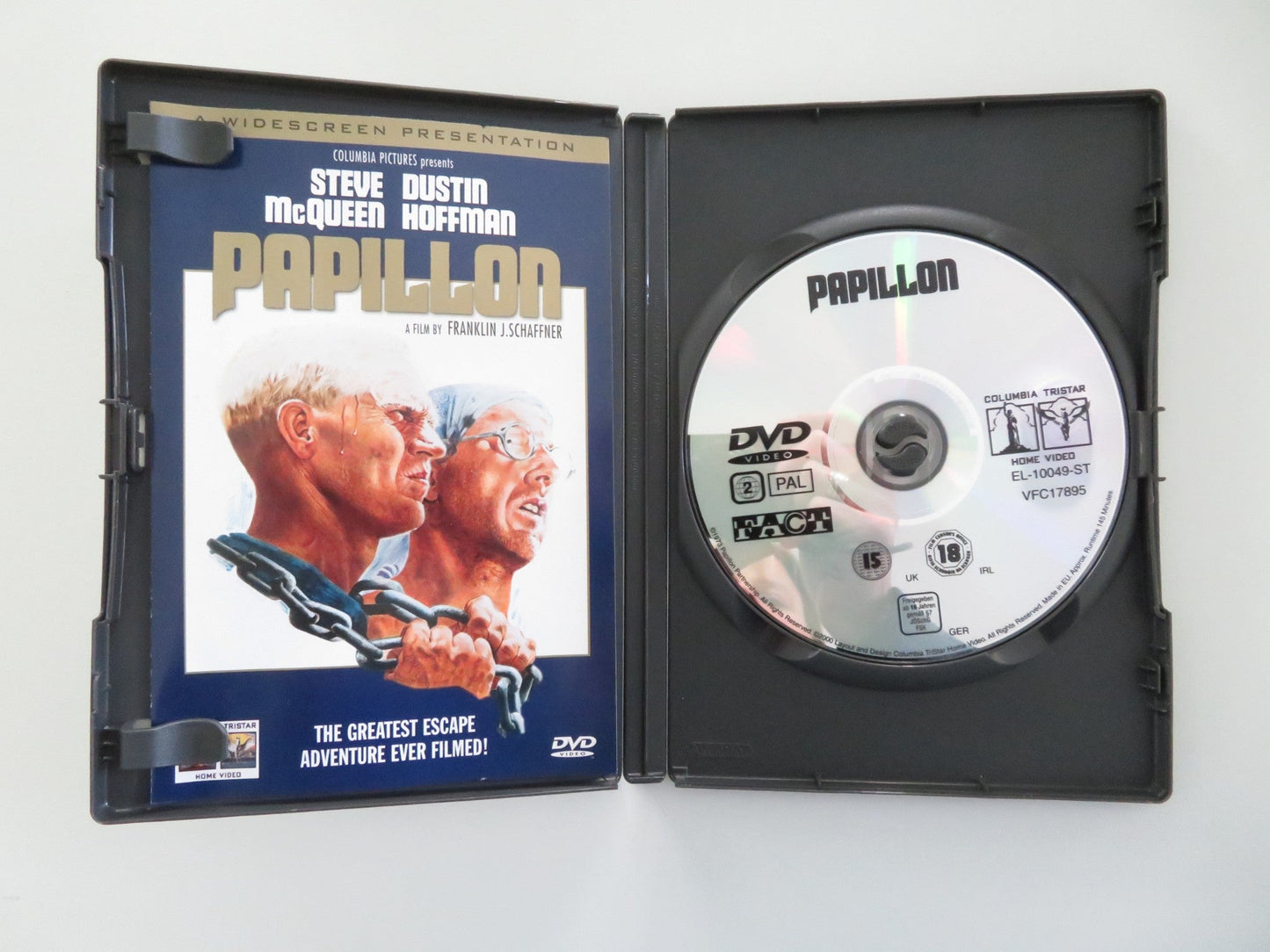PAPILLON (DVD) STEVE MCQUEEN DUSTIN HOFFMAN 1973 REGION 2 Movie posters