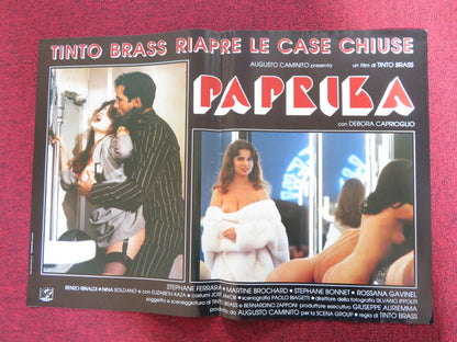 PAPRIKA - A ITALIAN FOTOBUSTA POSTER DEBORA CAPRIOGLIO STEPHANE FERRARA 1991 Rendezvous Cinema Movie posters