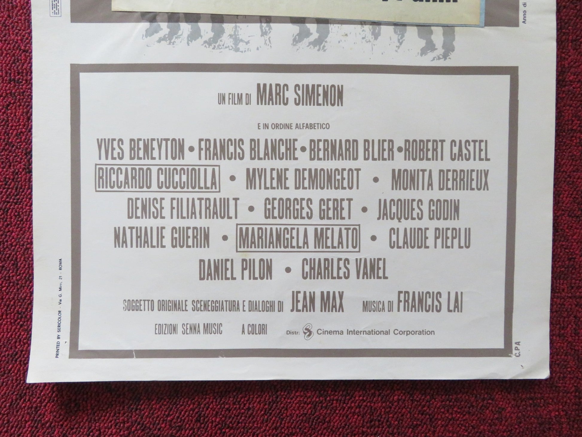 PAR LE SANG DES AUTRES ITALIAN LOCANDINA POSTER YVES BENEYTON F. BLANCHE 1974 Rendezvous Cinema Movie posters