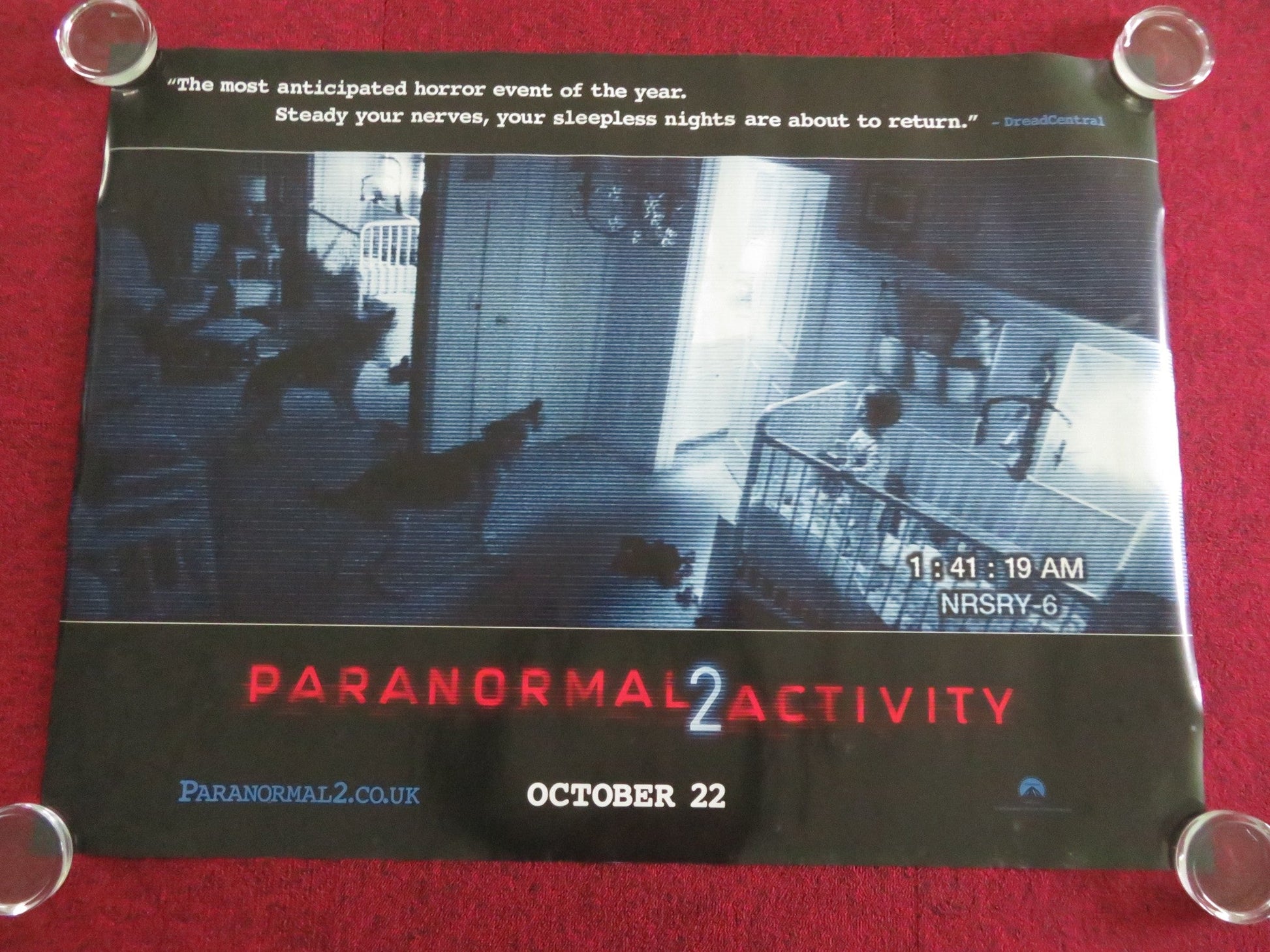 PARANORMAL ACTIVITY 2 UK QUAD ROLLED POSTER BRIAN BOLAND MOLLY EPHRAIM 2010 - Rendezvous Cinema
