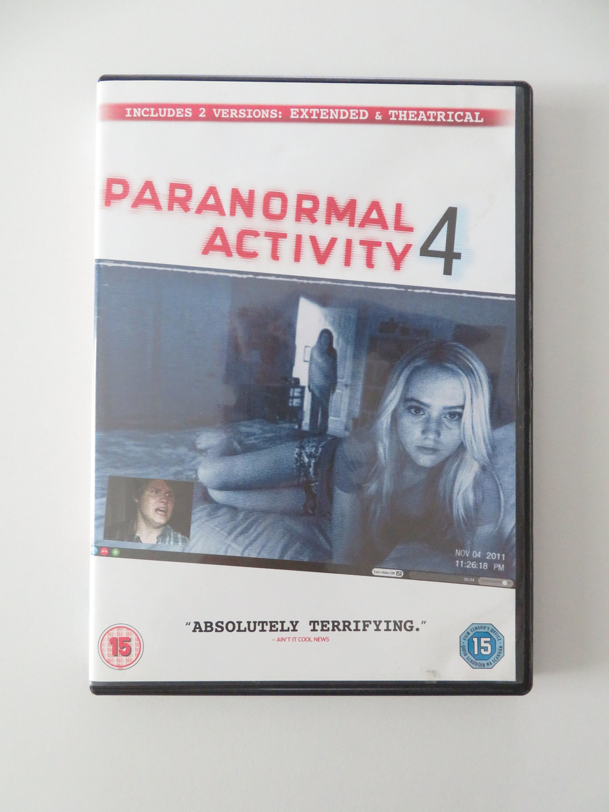 Paranormal Activity 4 (DVD) Stephen Dunham Katie Featherston 2012 Region 2 Movie posters