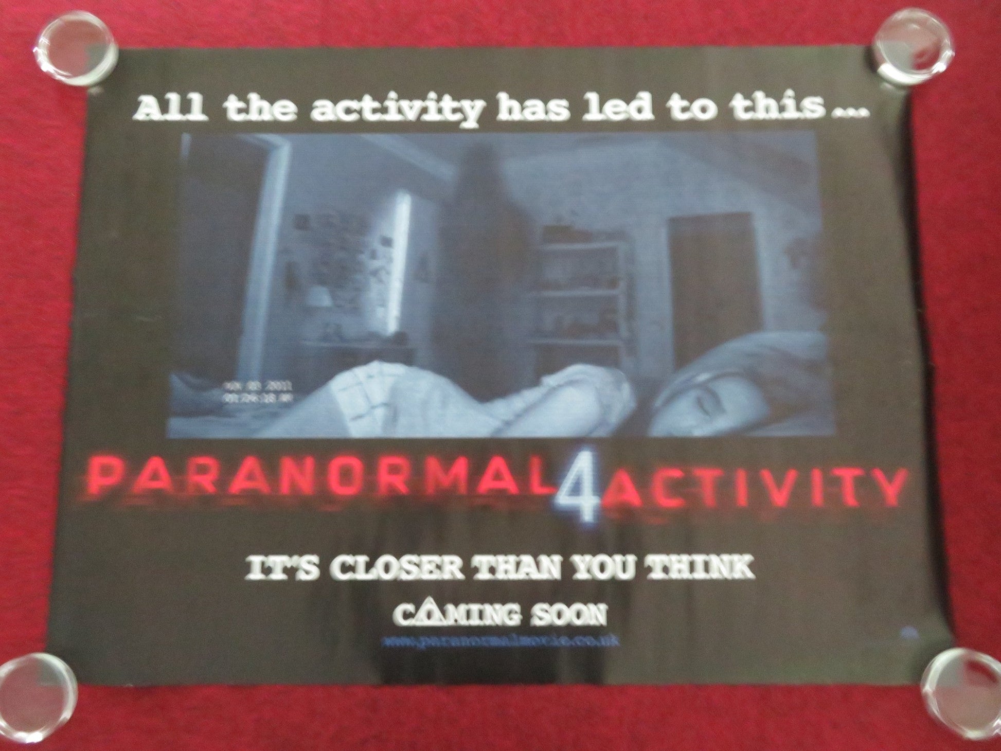 PARANORMAL ACTIVITY 4 UK QUAD ROLLED POSTER KATE FEATHERSTON MATT SHIVELY 2012 Movie posters