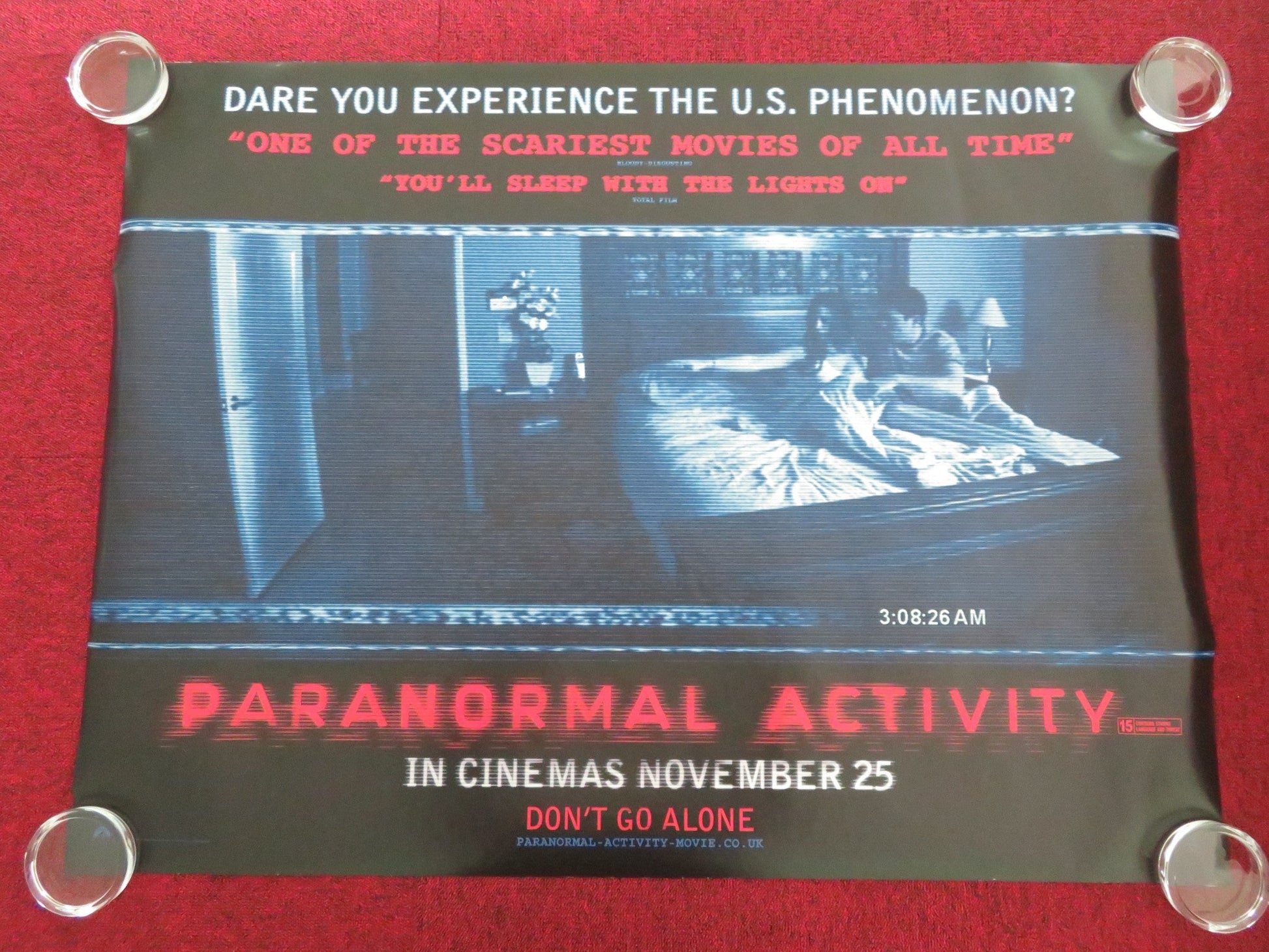 PARANORMAL ACTIVITY UK QUAD ROLLED POSTER KATIE FEATHERSTON MICAH SLOAT 2007 Movie posters