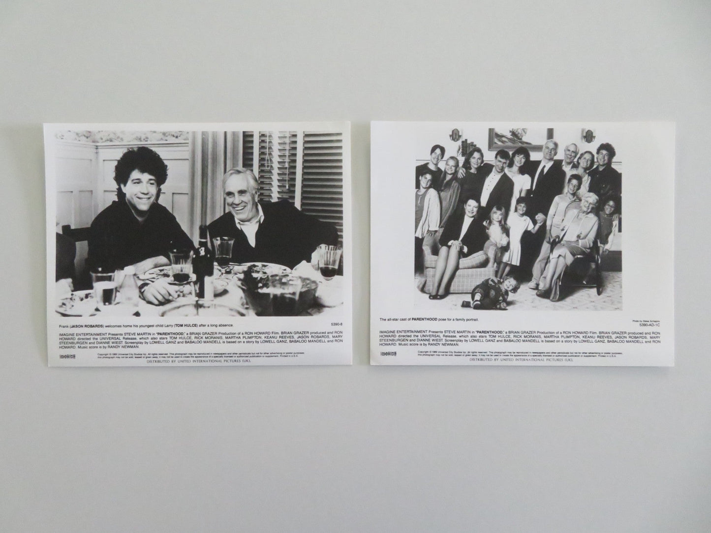 PARENTHOOD - A MOVIE STILL PHOTO LOT OF 2 STEVE MARTIN TOM HULCE 1989 Movie posters