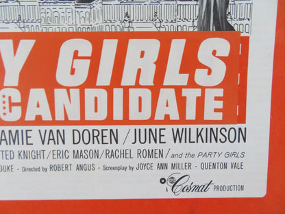 PARTY GIRLS FOR THE CANDIDATE UNCUT PRESS BOOK FOLDED MAMIE VAN DOREN 1964 Rendezvous Cinema Movie posters