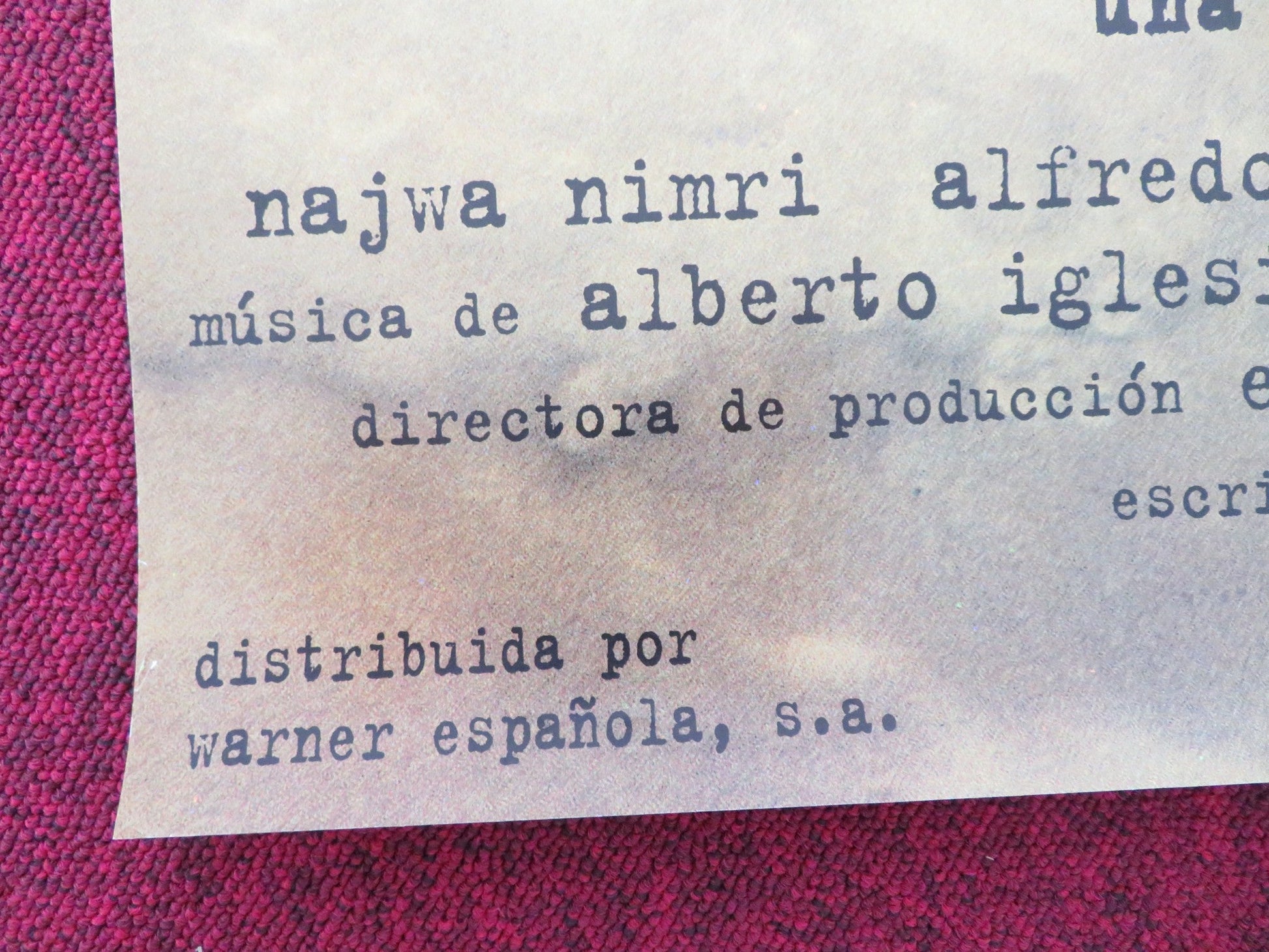 PASAJES SPANISH POSTER ROLLED NAJWA NIMRI ALFREDO VILLA 1996 Movie posters