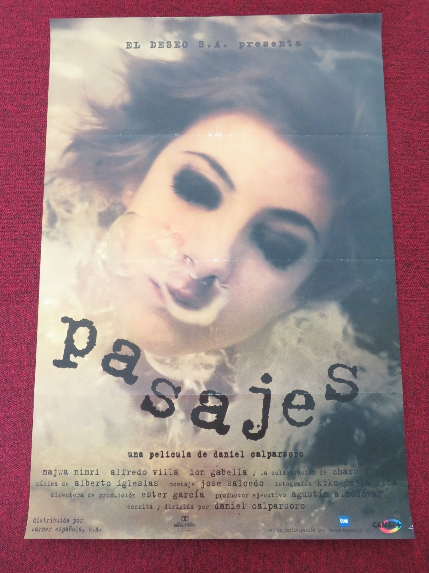 PASAJES SPANISH POSTER ROLLED NAJWA NIMRI ALFREDO VILLA 1996 Movie posters