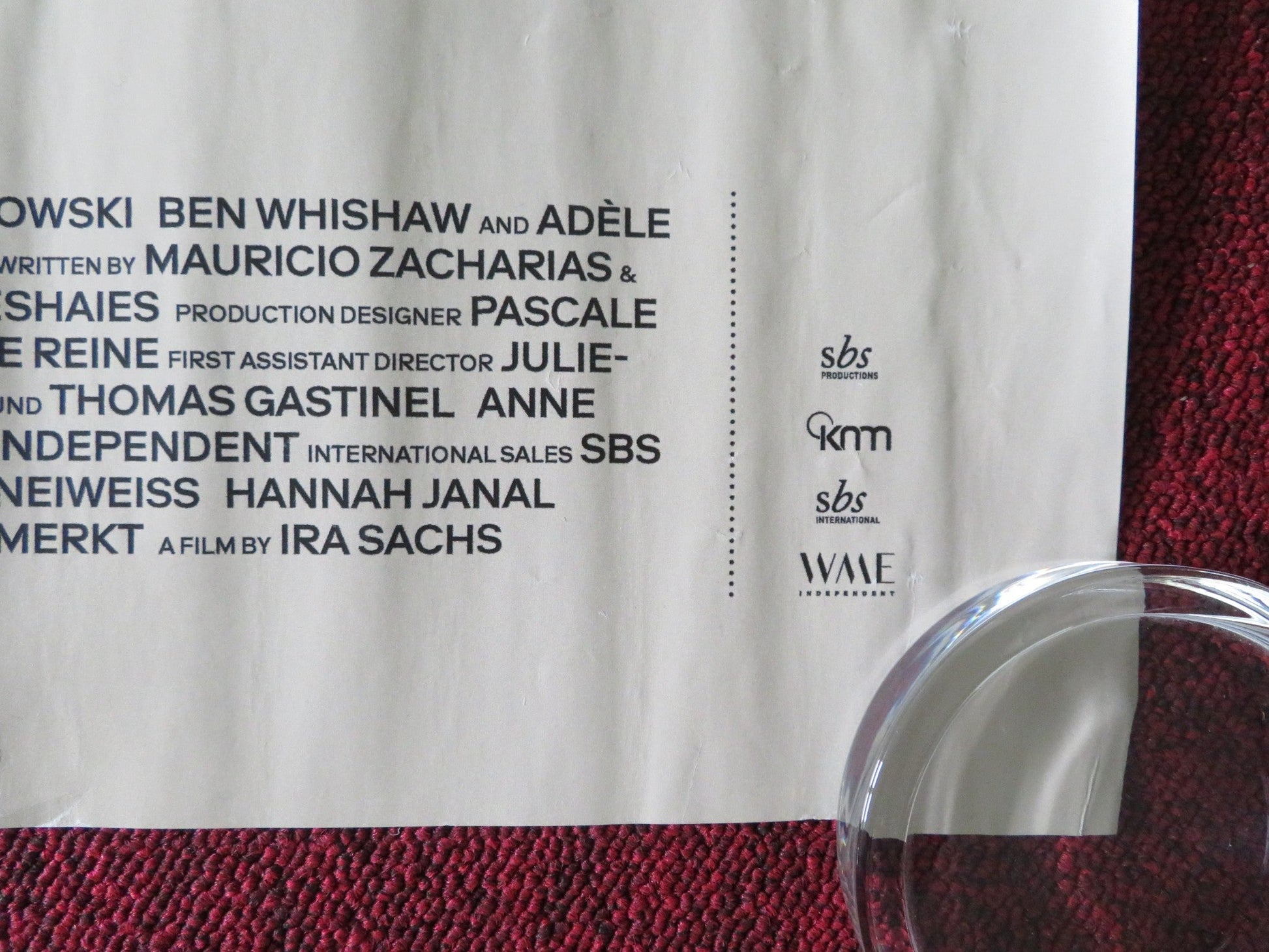 PASSAGES UK QUAD ROLLED POSTER BEN WHISHAW FRANK WOGOWSKI 2023 Movie posters