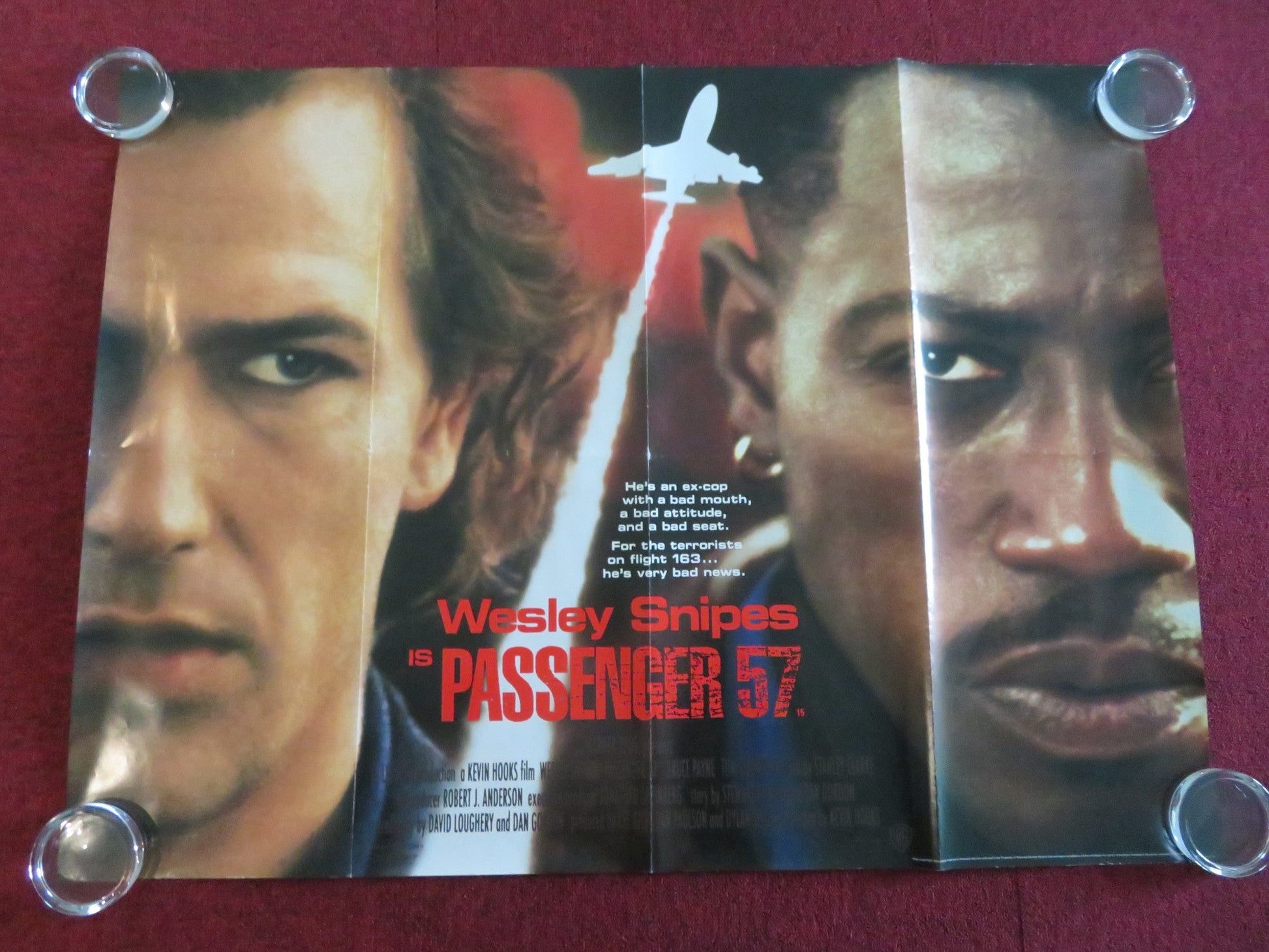 PASSENGER 57 UK QUAD ROLLED POSTER WESLEY SNIPES BRUCE PAYNE 1992 - Rendezvous Cinema