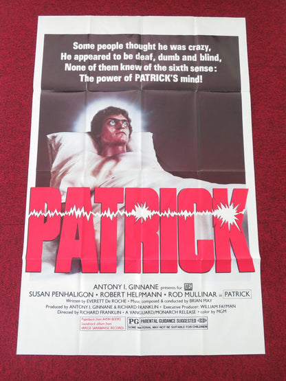 PATRICK FOLDED US ONE SHEET POSTER SUSAN PENHALIGON ROBERT HELPMANN 1978 Movie posters