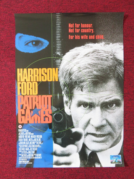 PATRIOT GAMES VHS VIDEO POSTER HARRISON FORD SEAN BEAN 1992 Rendezvous Cinema Movie posters