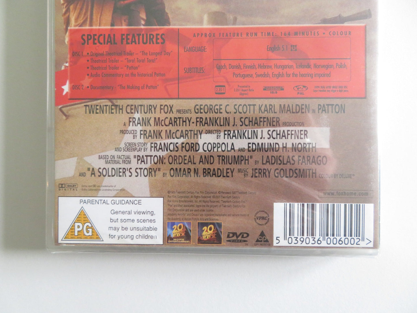 PATTON (DVD) GEORGE C. SCOTT KARL MALDEN 1970 REGION 2 Rendezvous Cinema Movie posters