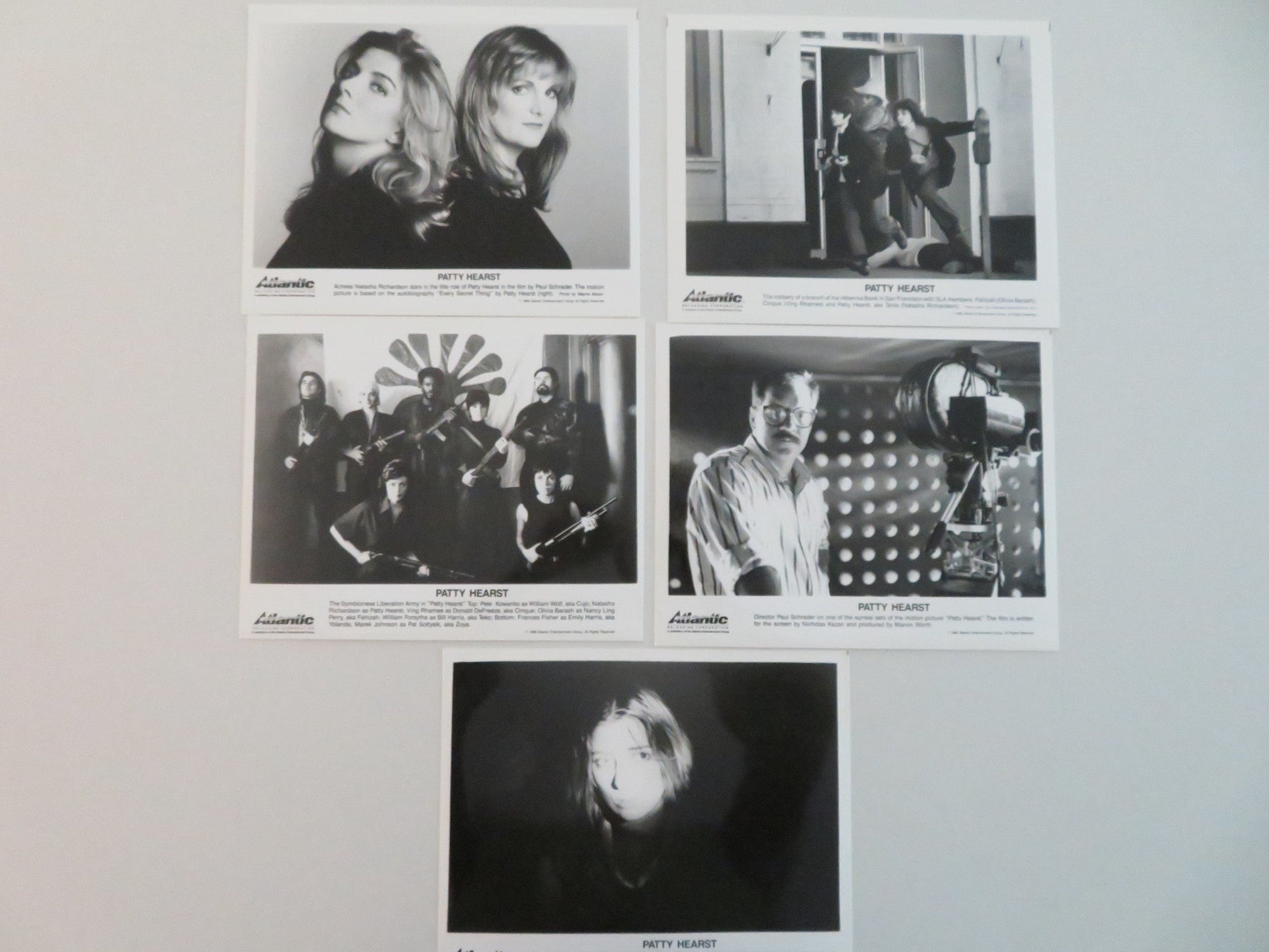 PATTY HEARST MOVIE STILL PHOTO LOT OF 5 NATASHA RICHARDSON WILLIAM FORSYTHE 1988 Movie posters