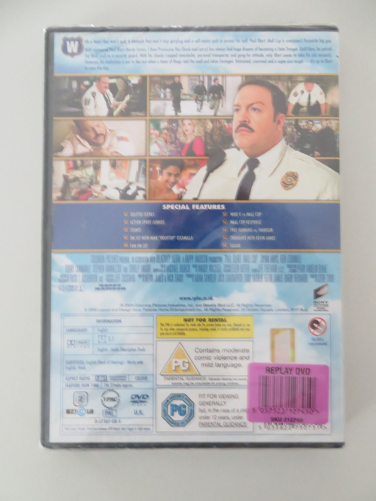 Paul Blart: Mall Cop (DVD) Kevin James Keir O'Donnell Jayma Mays 2009 Region 2 Movie posters