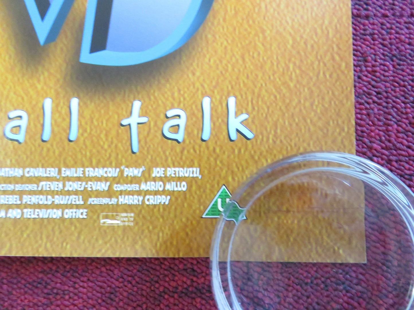 PAWS VHS VIDEO POSTER ROLLED BILLY CONNOLLY NATHAN CAVALERI 1997 Rendezvous Cinema Movie posters