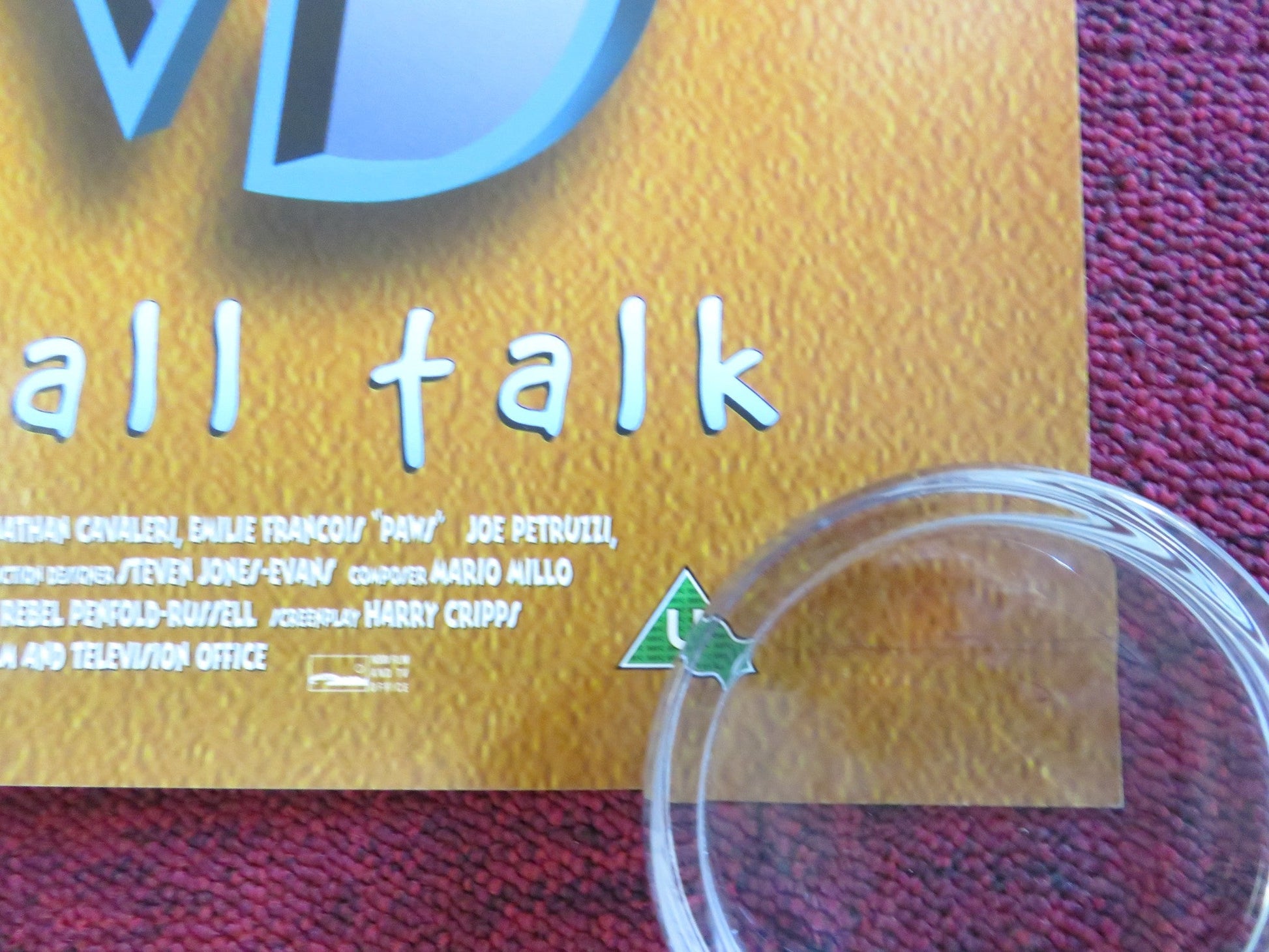 PAWS VHS VIDEO POSTER ROLLED BILLY CONNOLLY NATHAN CAVALERI 1997 Rendezvous Cinema Movie posters