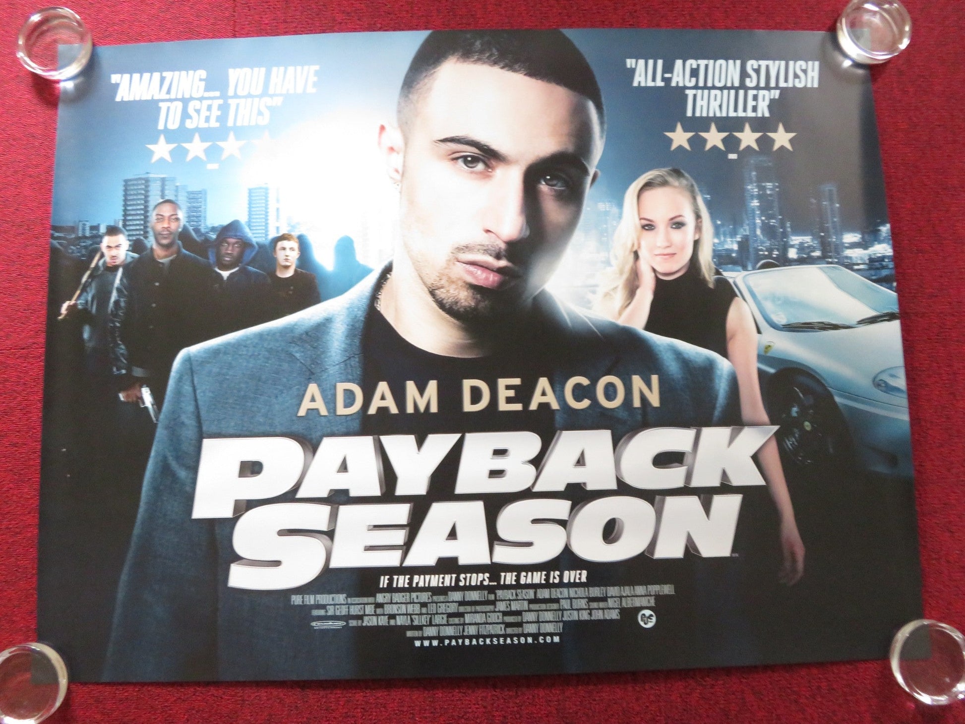 PAYBACK SEASON UK QUAD ROLLED POSTER ADAM DEACON DAVID AJALA 2012 Rendezvous Cinema Movie posters