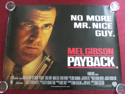 PAYBACK UK QUAD ROLLED POSTER MEL GIBSON GREGG HENRY 1999 Rendezvous Cinema Movie posters