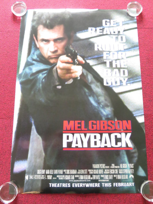 PAYBACK US ONE SHEET ROLLED POSTER MEL GIBSON GREGG HENRY 1999 Rendezvous Cinema Movie posters