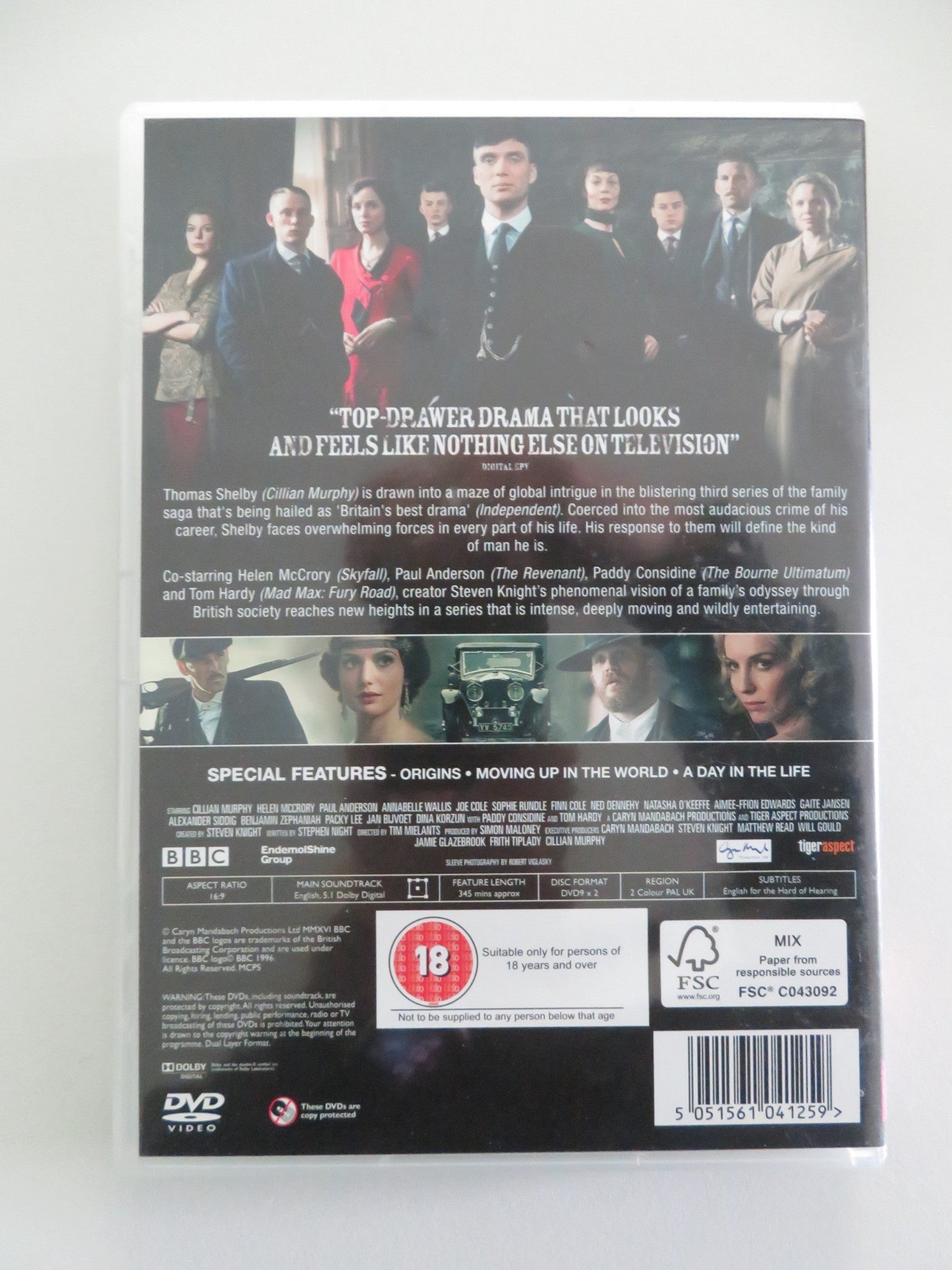 PEAKY BLINDERS - SERIES 3 (DVD) CILLIAN MURPHY HELEN MCCRORY 2016 REGION 2 - Rendezvous Cinema