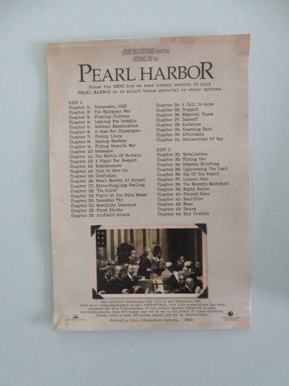 PEARL HARBOR - 60TH ANNIVERSARY COMMEMORATIVE EDITION (DVD) 2001 REGION 1 Movie posters