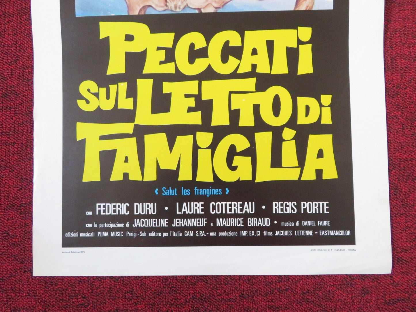 PECCATI SUL LETTO DI FAMIGLIA ITALIAN LOCANDINA POSTER FREDERIC DURU 1976 Rendezvous Cinema Movie posters