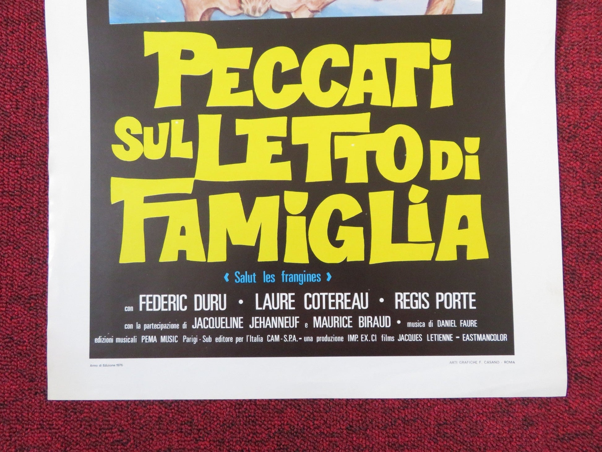 PECCATI SUL LETTO DI FAMIGLIA ITALIAN LOCANDINA POSTER FREDERIC DURU 1976 Rendezvous Cinema Movie posters