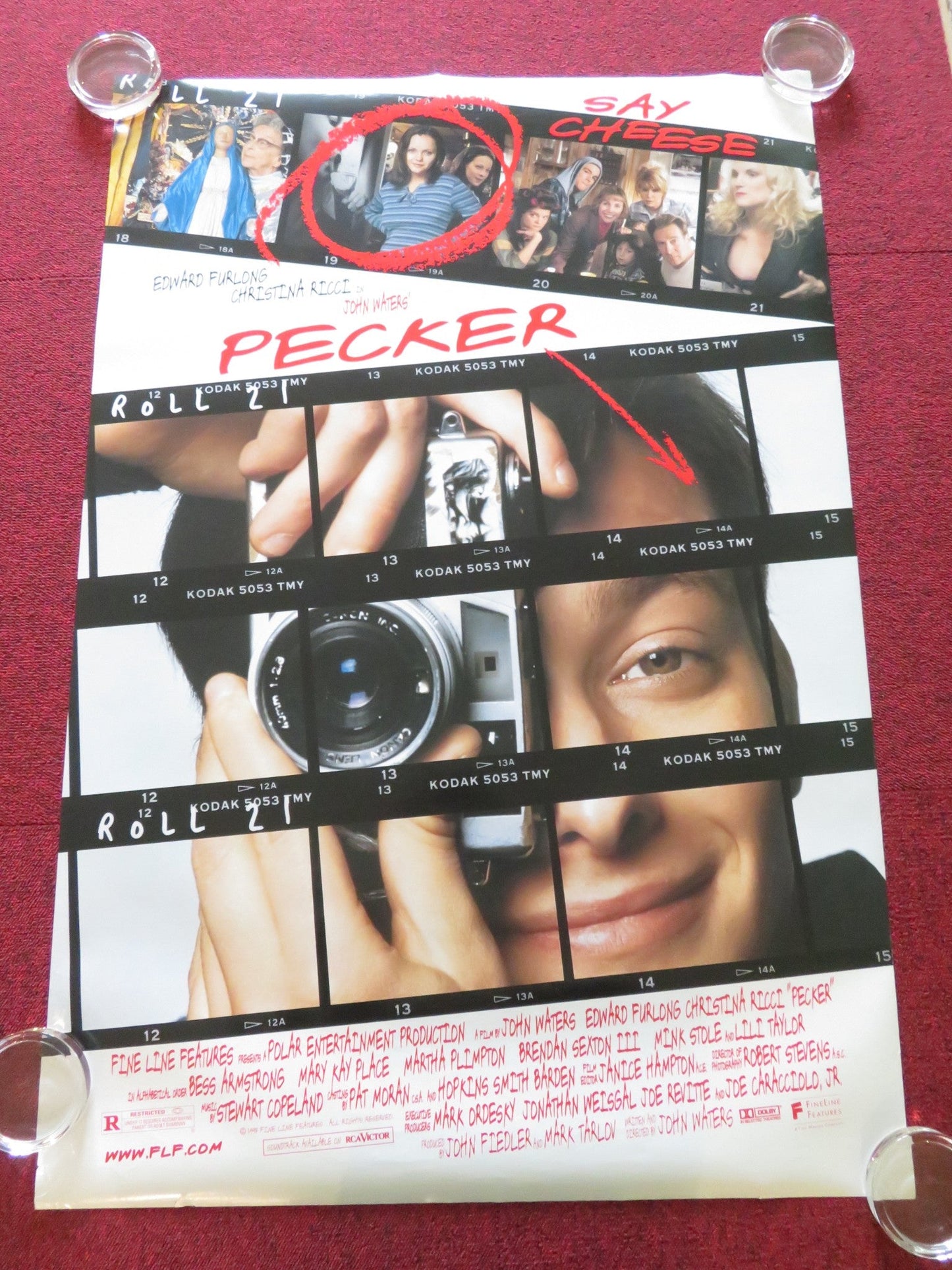 PECKER US ONE SHEET ROLLED POSTER EDWARD FURLONG CHRISTINA RICCI 1998 Rendezvous Cinema Movie posters