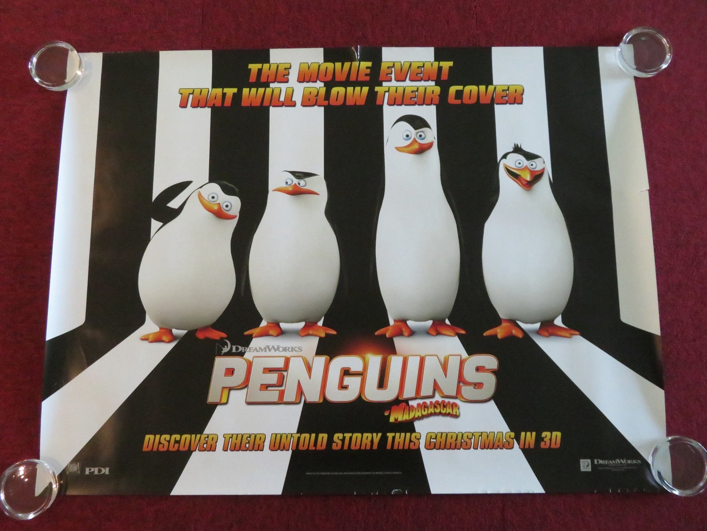 PENGUINS OF MADAGASCAR UK QUAD ROLLED POSTER TOM MCGRATH 2014 Movie posters