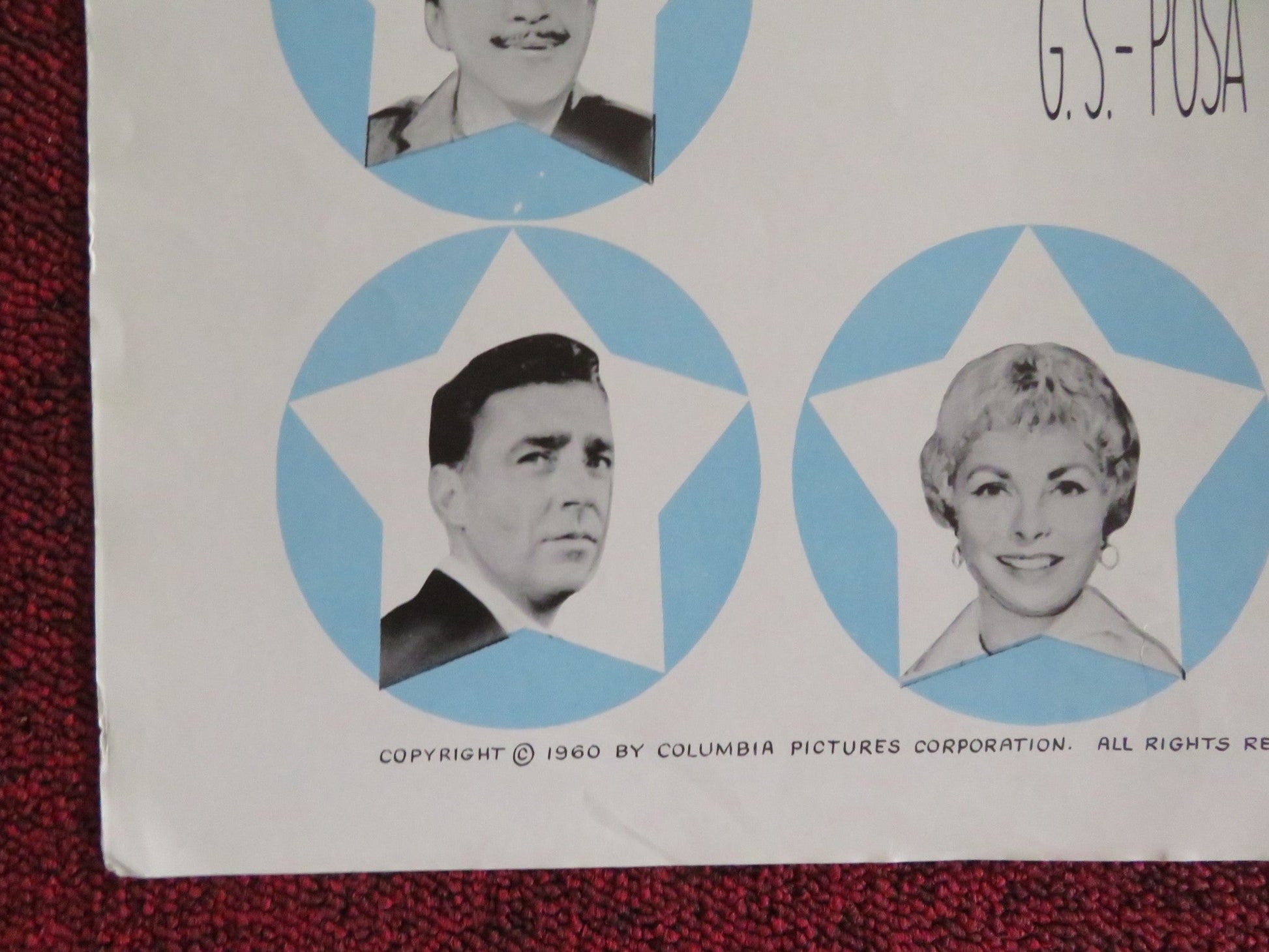 PEPE FOLDED US ONE SHEET POSTER CANTINFLAS BING CROSBY BOBBY DARIN 1960 Rendezvous Cinema Movie posters