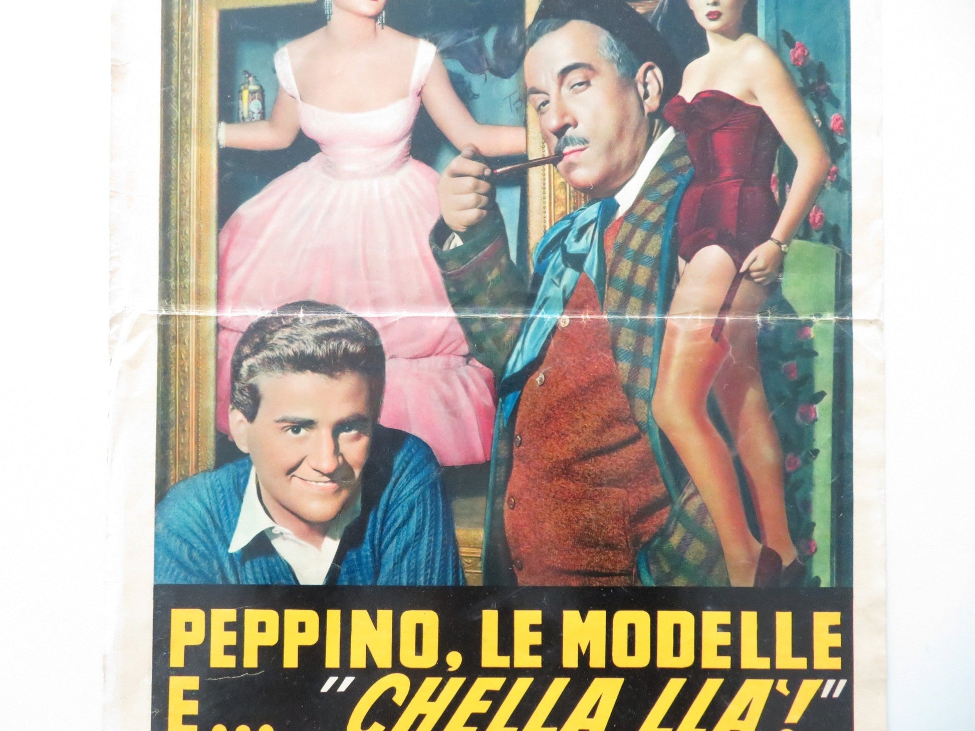 PEPPINO, LE MODELLE E... CHELLA LLA ITALIAN LOCANDINA POSTER DE FILIPPO 1957 Movie posters