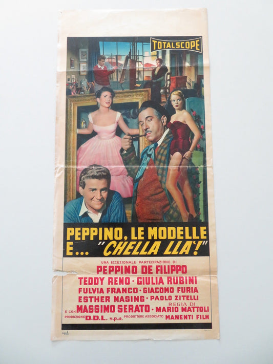 PEPPINO, LE MODELLE E... CHELLA LLA ITALIAN LOCANDINA POSTER DE FILIPPO 1957 Movie posters