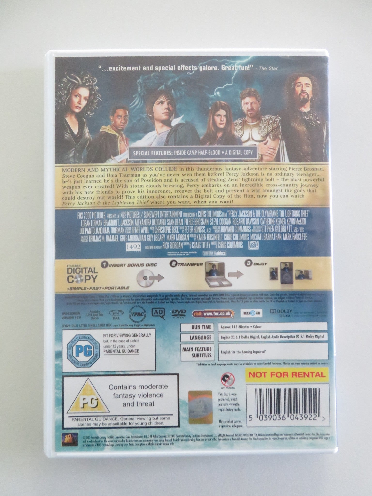 Percy Jackson and the Lightning Thief (DVD) Logan Lerman Sean Bean 2010 Region 2 Movie posters